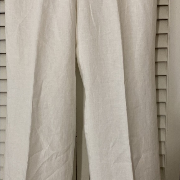 Chaps Ladies White Linen/fully lined cuffed slacks size 29” - Picture 7 of 12